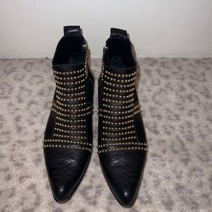 Anine Bing, size 39, black with gold studs